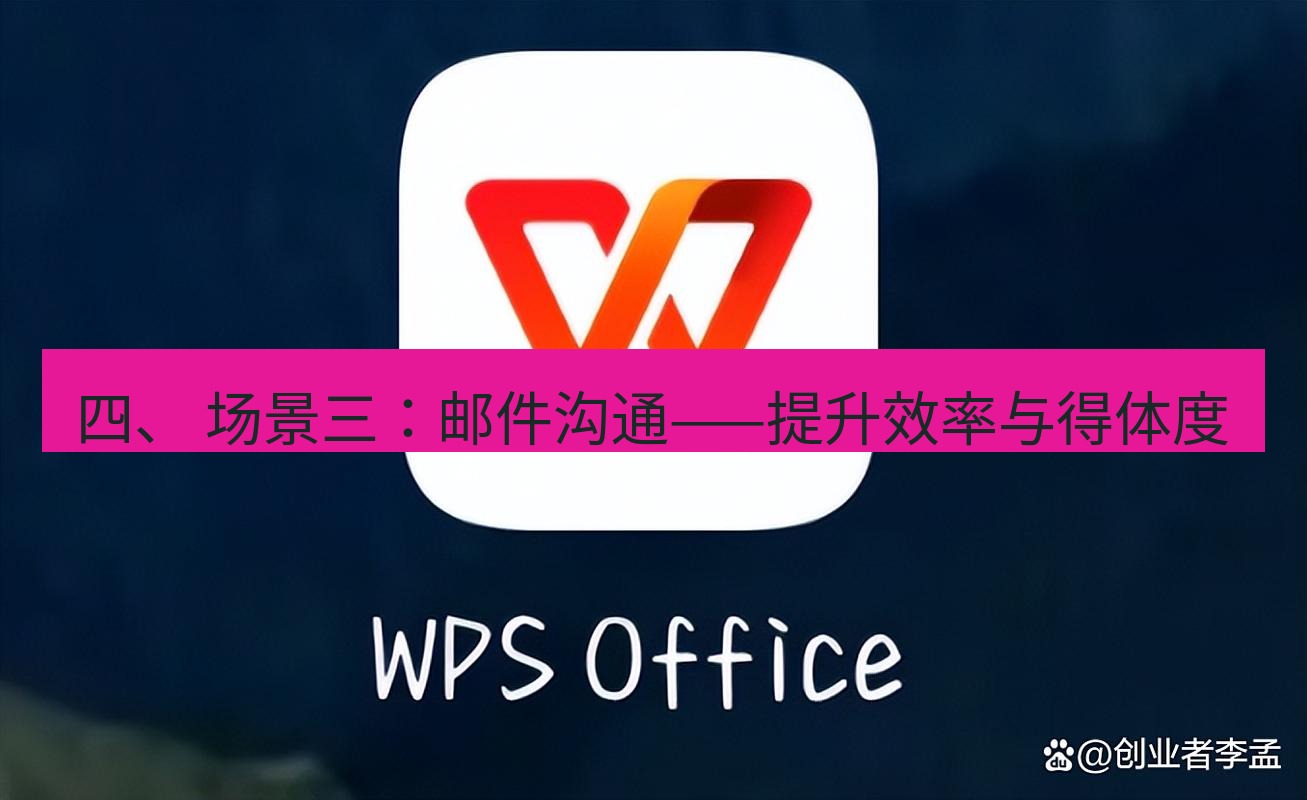 wps 四、 场景三：邮件沟通——提升效率与得体度