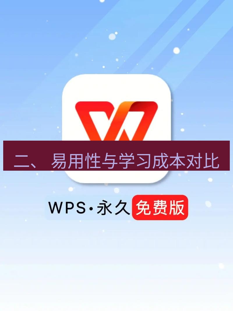 wps 二、 易用性与学习成本对比