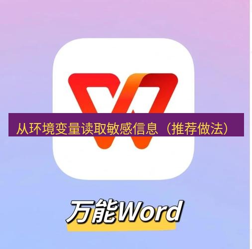wps 从环境变量读取敏感信息（推荐做法）