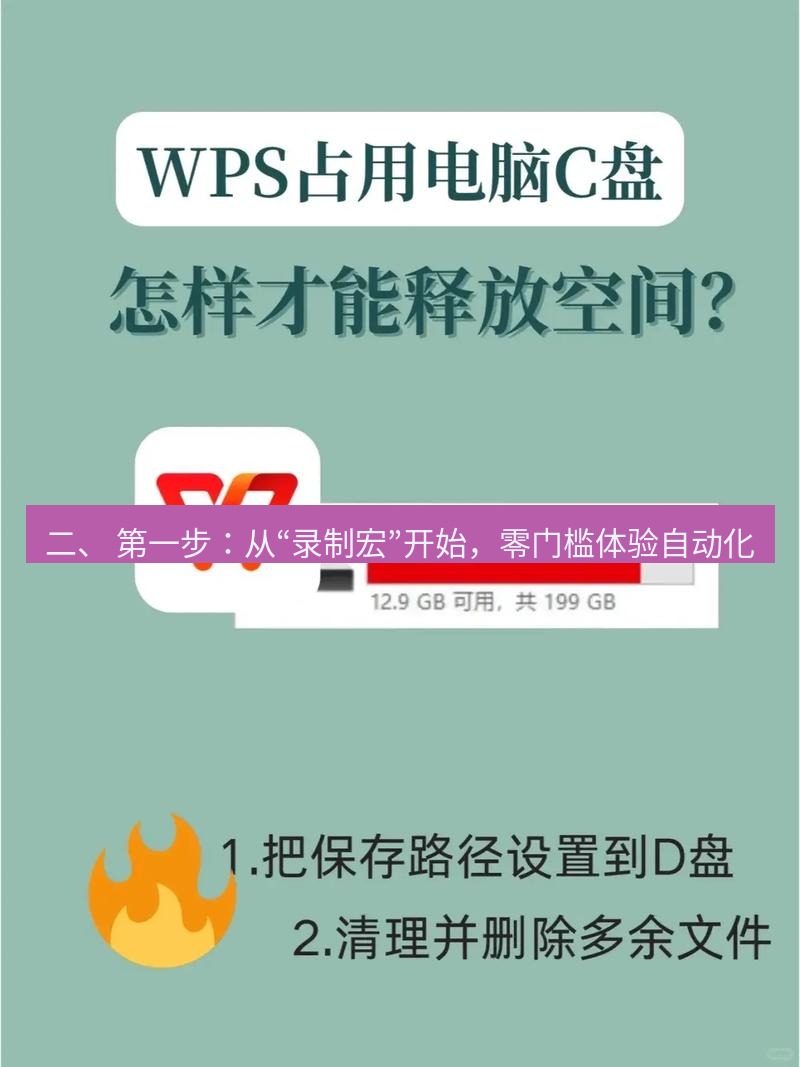 wps 二、 第一步：从“录制宏”开始，零门槛体验自动化