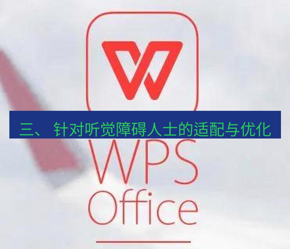 wps 三、 针对听觉障碍人士的适配与优化