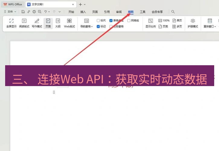 wps 三、 连接Web API：获取实时动态数据