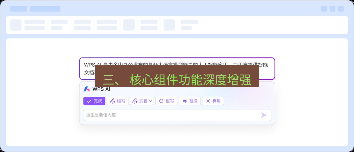 wps 三、 核心组件功能深度增强