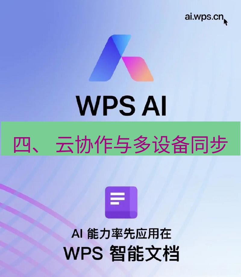 wps 四、 云协作与多设备同步