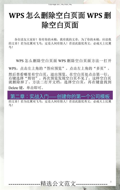 wps 第二章：实战入门——创建你的第一个公司模板