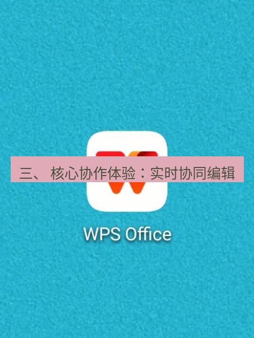 wps 三、 核心协作体验：实时协同编辑