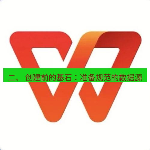 wps 二、 创建前的基石：准备规范的数据源