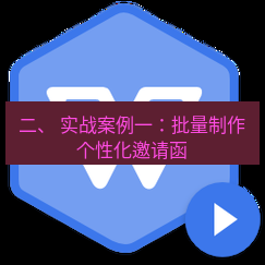 wps 二、 实战案例一：批量制作个性化邀请函