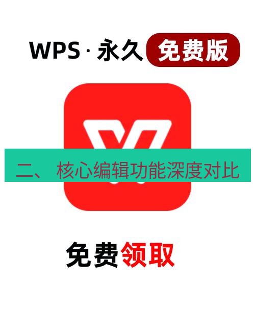 wps 二、 核心编辑功能深度对比