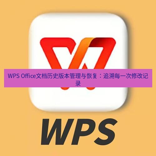 wps WPS Office文档历史版本管理与恢复：追溯每一次修改记录