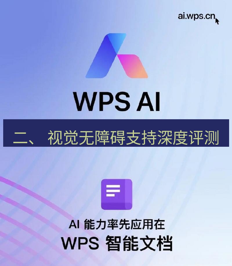 wps 二、 视觉无障碍支持深度评测