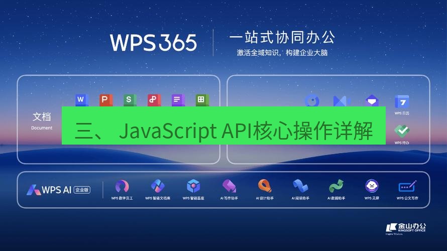 wps 三、 JavaScript API核心操作详解