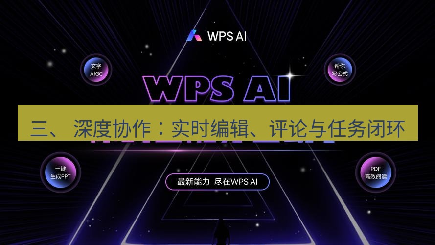 wps 三、 深度协作：实时编辑、评论与任务闭环