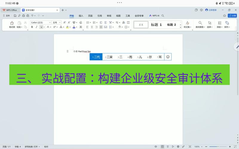 wps 三、 实战配置：构建企业级安全审计体系